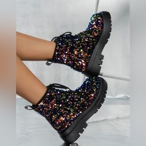 NEW SEQUINS BOOTS